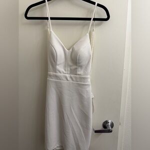 City Triangles White Layered Mini Dress